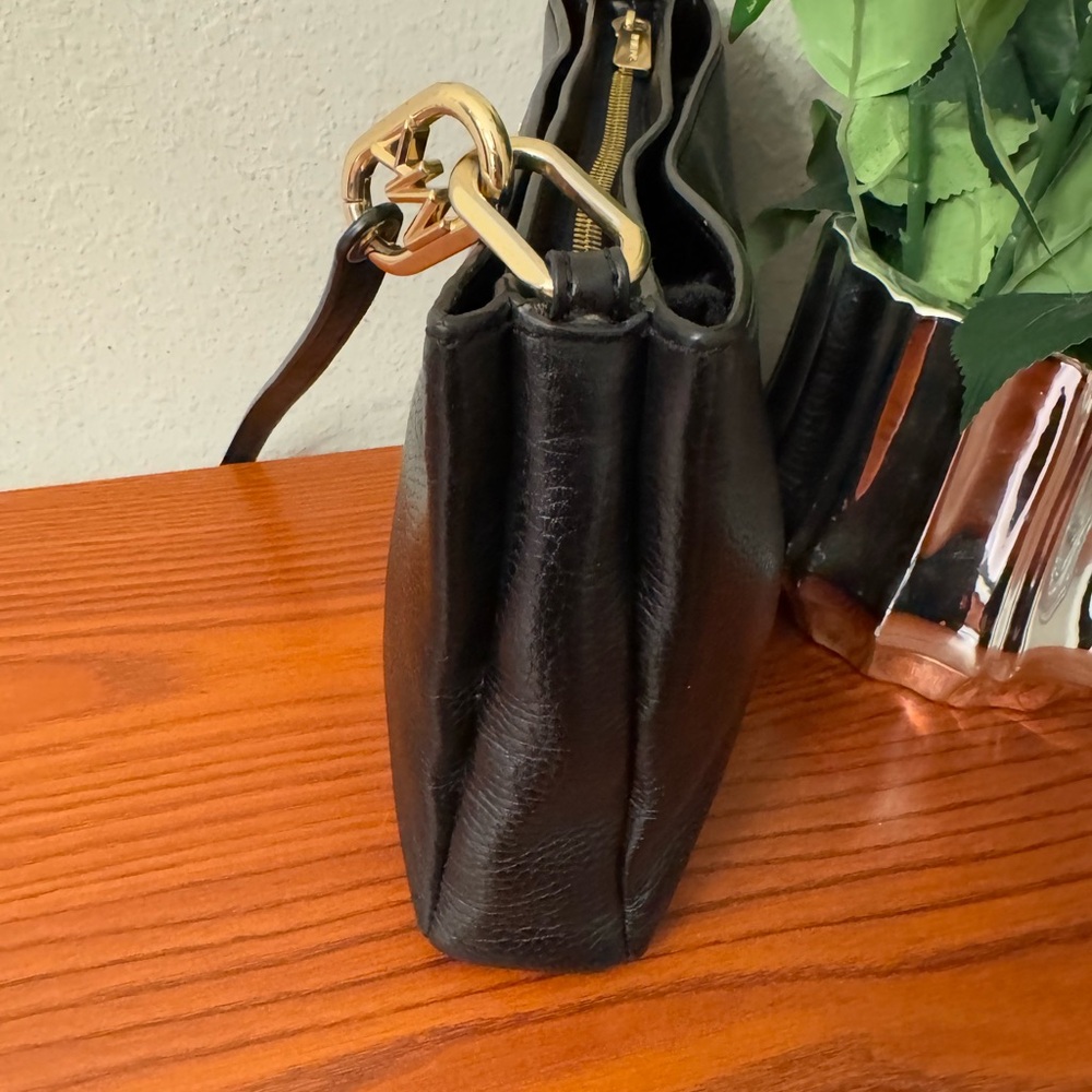 Michael Kors Black Leather Crossbody Bag - Picture 6 of 12